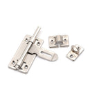 4" Stainless Steel Hardware Door Lock Barrel Bolt Latch Padlock Clasp Set 3c