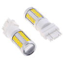 2x 3157 3156 3057 33LED Car Tail Backup Reverse Turn Signal Light Bulb Amb JR