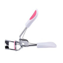 Cosmetic Tool Fuchsia White Handle Tension Spring Eye Lash Eyelash Curler