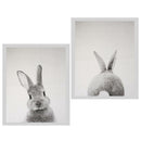 2Pcs Art Oil Painting Print Canvas Picture Rabbit Home Wall Decor 30x40cm