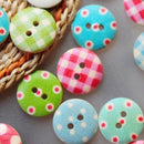 100X Mixed Bulk Round MutilColors Dots Wood Buttons Lots Embellish 15MM