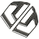 Carbon Fiber Car Door Buttons Seat Adjustment Panel Cover Trim 2Pcs For Mer