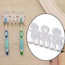 Smile Face Toothbrush Holder 5 Suction Cups Wall Tooth Tool Holders Sticky W0H2
