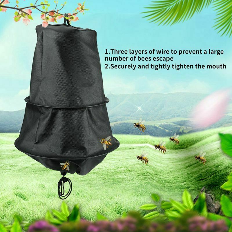 3 Layers Beekeeping Tools Bee Cage To Catch With Bees Wild Recruit Black 40