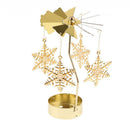 Spinning Christmas Tea Light Holder Animal Mood Light Candlestick Snowflake