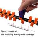 3PCS Socket Organizer | 1/4 3/8 1/2" Mountable Sliding Holder Rail Storage I1J5