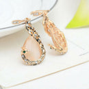 Opal Crystal Peacock Necklace Earrings Wedding Jewelry Set Romantic Gift Jewe BX