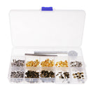 135 Set Leathercraft Repair Single Cap Rivets Tubular Metal Stud Fixing Tool