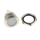 8mm 12V LED Metal Indicator Instrument Panel Light Lamp w/ Wire White Light