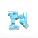 100x Blue Fully Insulated Nylon Female Spade Crimp Connectors Terminals 3c