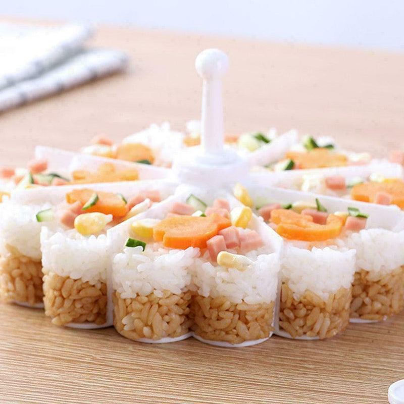 1* Cake Plate Sushi Mold Set Creative Heart Shaped Mold For Birthday Sushi Q0S4