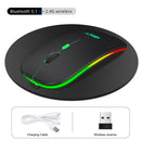 Bluetooth 2.4G Rechargeable Dual Mode Wireless Light Optical Mouse (Black)