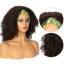 For Women Curly Wig Full Wrap Daily Synthetic Hair Black With Headband Party
