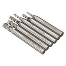 6 pcs 4 Flute Milling Cutters HSS Milling Cutter Engraving Tools 2-6mm Y5F4