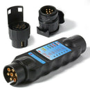 Car Truck Trailer 7 Pin Cable Plug Socket Tester Wiring Circuit Light Test Tool-