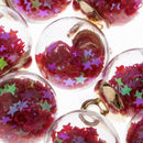 20x Mixed Accessories Glass Ball Charm Beaded Pendant DIY Jewelry Craft Gift
