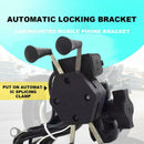 Motorcycle X Type Mobile Phone Metal Holder with 2A USB Charger Rearview Mirror