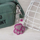 Full Drill Special Shaped Diamond Painting Bear Paw Keychain Bag Pendant