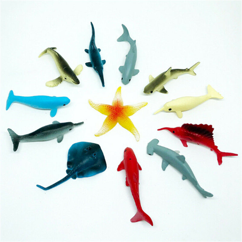 5Pcs Plastic Sea Marine Animal Figures Ocean Creatures Sea Life Crab Kids To Sn