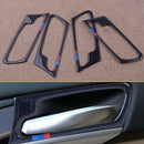 fit for BMW X5 E70 2008-13 Carbon Fiber Inner Door Handle Decorative Frame Trim