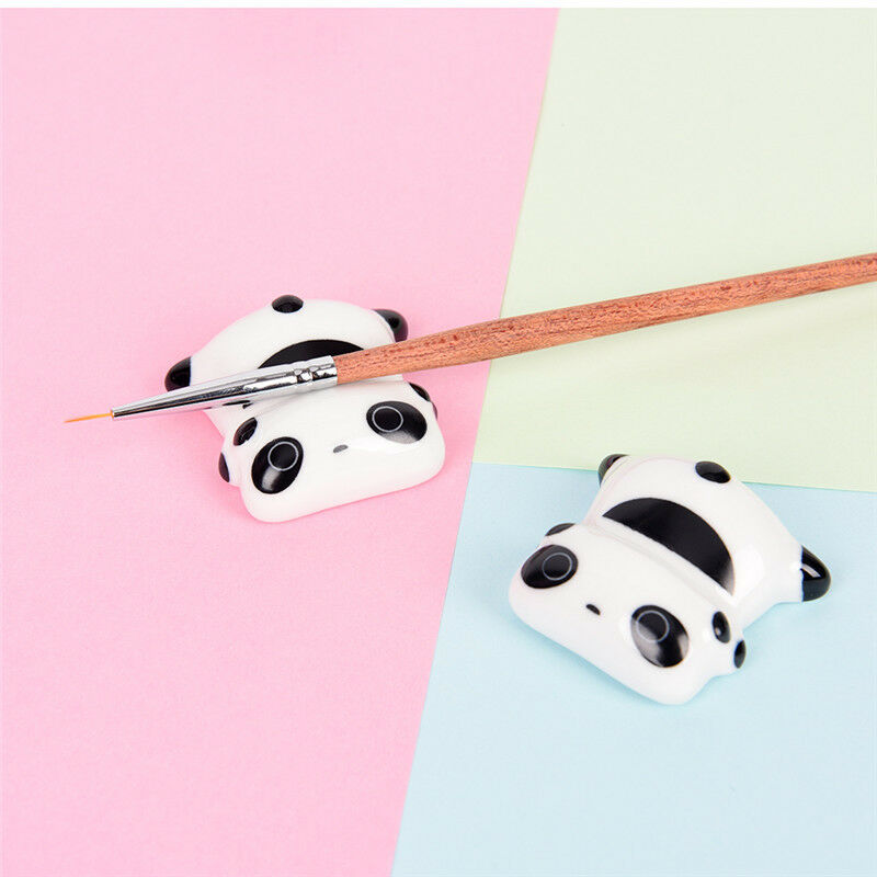 Nail Brush Pen Rack Ceramic Stand Holder Cute Panda Manicure Nail Art Tool Tw Kw