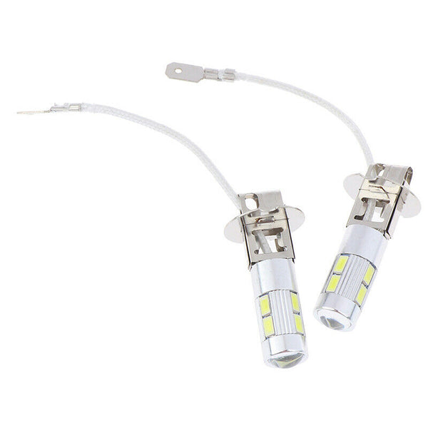 2X H3 50W 6000K High Power Car LED Bulbs White JR