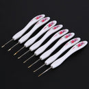 Crochet Hook Set Aluminum Alloy + Plastic Ergonomic Knitting Crochet Needle T8N5