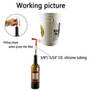 1X(13.7 Inch Length Food Grade Stainless Steel Spring Loaded Beer Bottle Fi