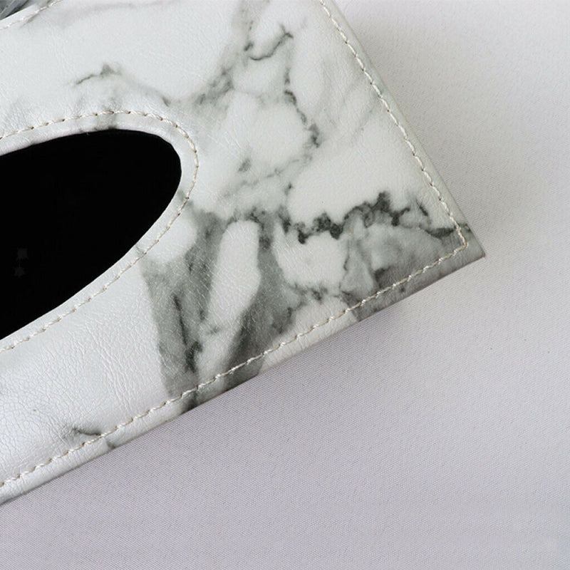 2x PU Leather Tissue Box Case Cover Paper Napkin Holder Home Office Decor