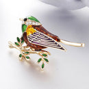 2pcs Women Alloy Cute Collar Pin Badge Corsage Bird Animals Brooch Jewellery