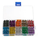 100x Assorted Car Medium Blade Fuse 2A 3A 5A 7.5A 10A 15A 20A 25A 30A 35A