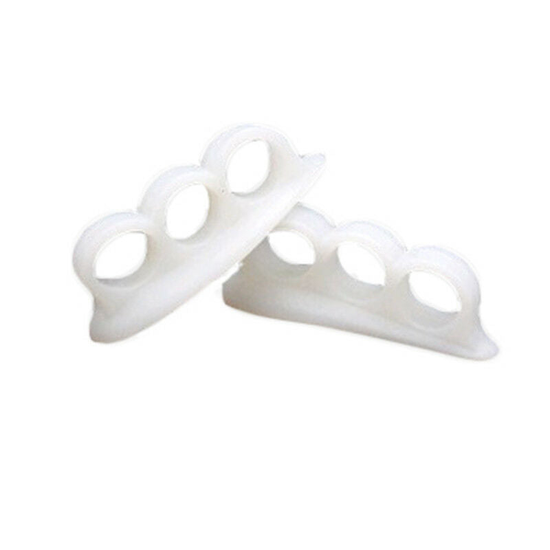 2x Silicone Gel Toe Finger Separator Bunion Guard Hallux Valgus Foot Massager