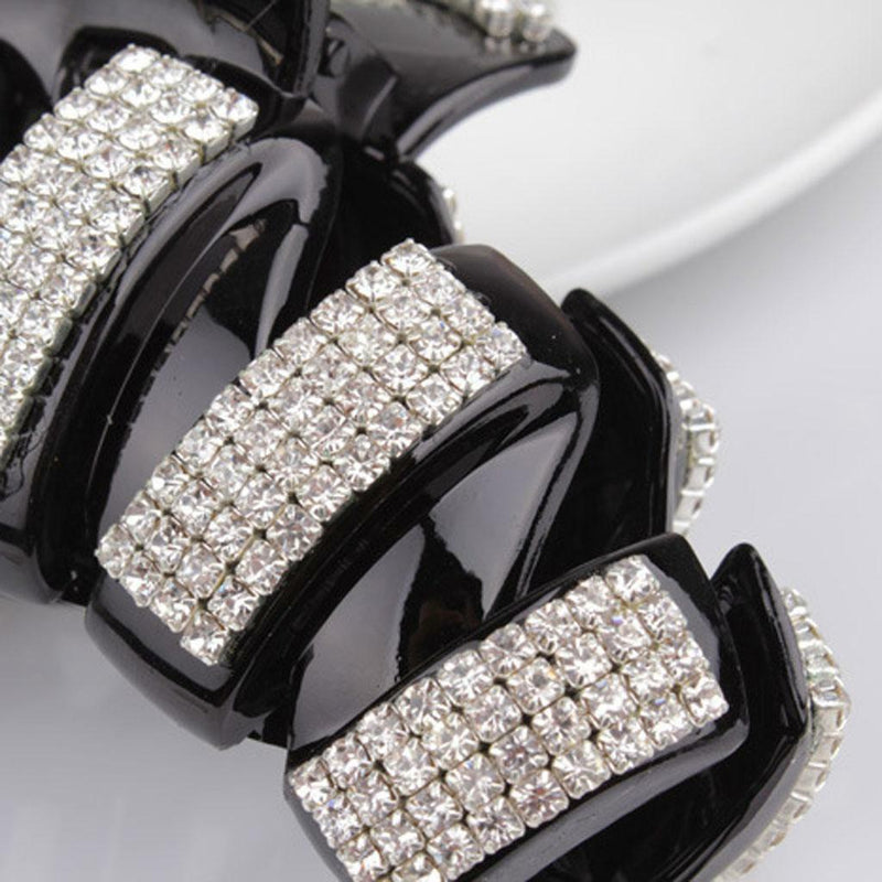Fashion Crystal Rhinestone Women Ladies Popular 9cm Hair Claw Clip Clamps