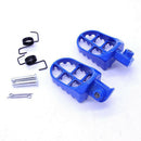 Blue Motorcycle Foot Pegs Rests Pedal Replacement for Yamaha PW50 PW80 Pit Bike