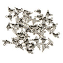 50pcs Alloy Metal Heart Charms DIY Bracelet Necklace Jewelry Making Findings