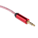 Red 3.5mm Male to Female Stereo Audio Headphone Adapter Cable Cord 1M