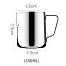Stainless Frothing Pitcher Pull Flower Cup Milk Frother with Scale (350ML) A