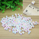 200 Pcs Plastic Alphabet Cube Loose Beads For Jewelry Necklace Bracelet  QYN