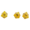 10pcs 8 Sided Dice D8 Polyhedral Dice for  RPG Yellow