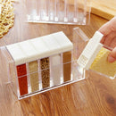 Transparent Spice Jar Colorful Lid Seasoning Box 6Pcs/Set Kitchen Tools Sal T9Z1
