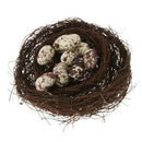 Set of 10pcs 1.2'' Speckled Decorated Faux Eggs Home Nature Craft Decor -YLW