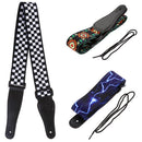 160cm Durable Guitar Bass Belt with Extended PU Leather Ends for Guitar