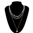 Individual Ethnic Multi-Layer Necklace Accessories Colorful Beads Shell Kis