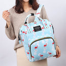 Bird Printing Mummy Maternity Nappy Backpacks Women Baby Care Bag (Blue)