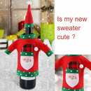 3pcs Ugly Christmas Sweater Wine Bottle Cover, Handmade Wine Bottle Sweater A5W3