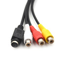 Video Cable Laptop PC HDTV Connector VGA Male to S-Video 3 RCA Jack Converter %o