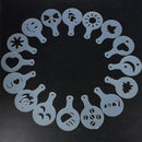 Set of 16 Cappuccino Coffee Decorating Stencil Shapes Mold Latte Art Barista