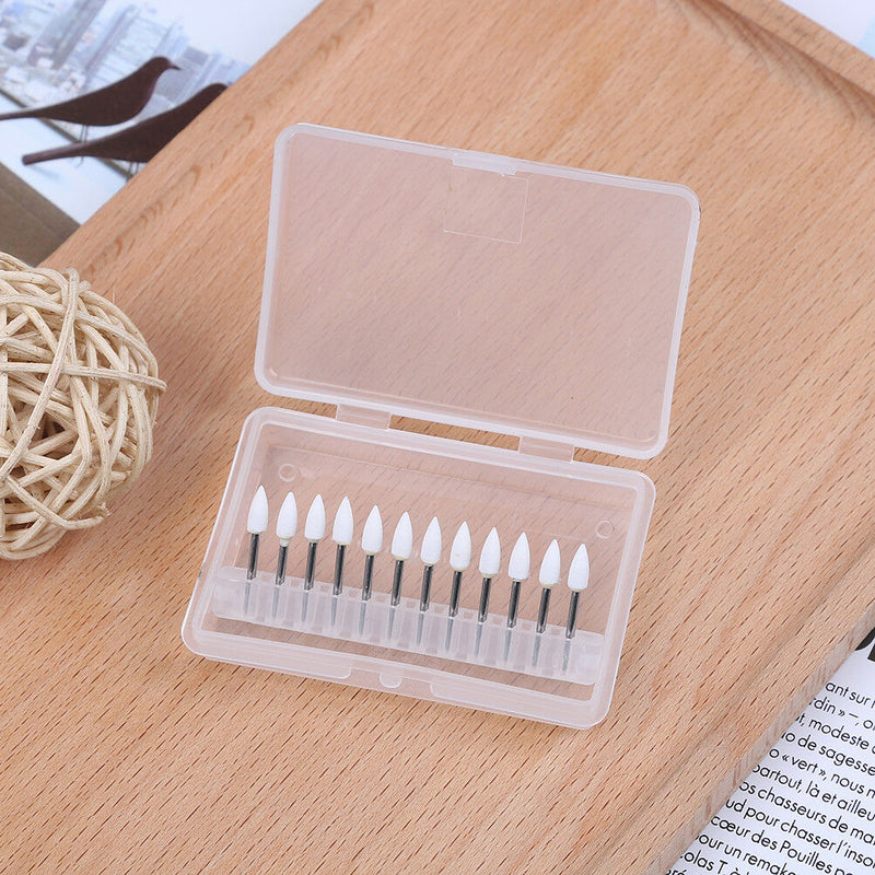 12Pcs dental polishing grinding sand stone materials teeth white Ew