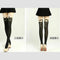 Lady Enticing Cat Tail Tattoo Printed Knee High Stockings Pantyhose Tights O8H6