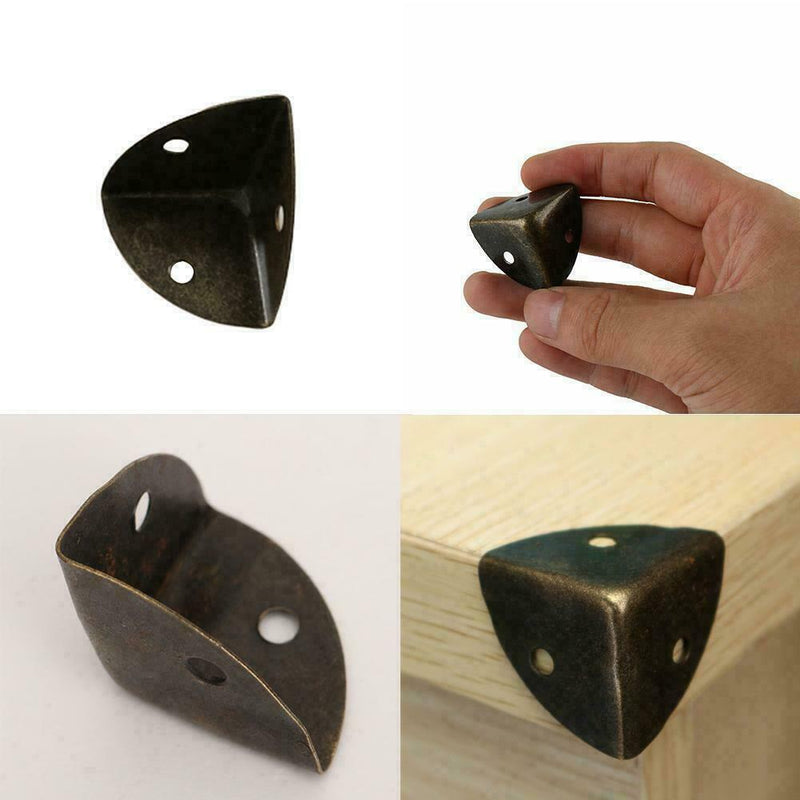 1PCS Metal Box Corner Protectors Edge Guard Protector 26x26x26mm Bronze Ton C0V6